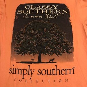 Simply Southern peach tee